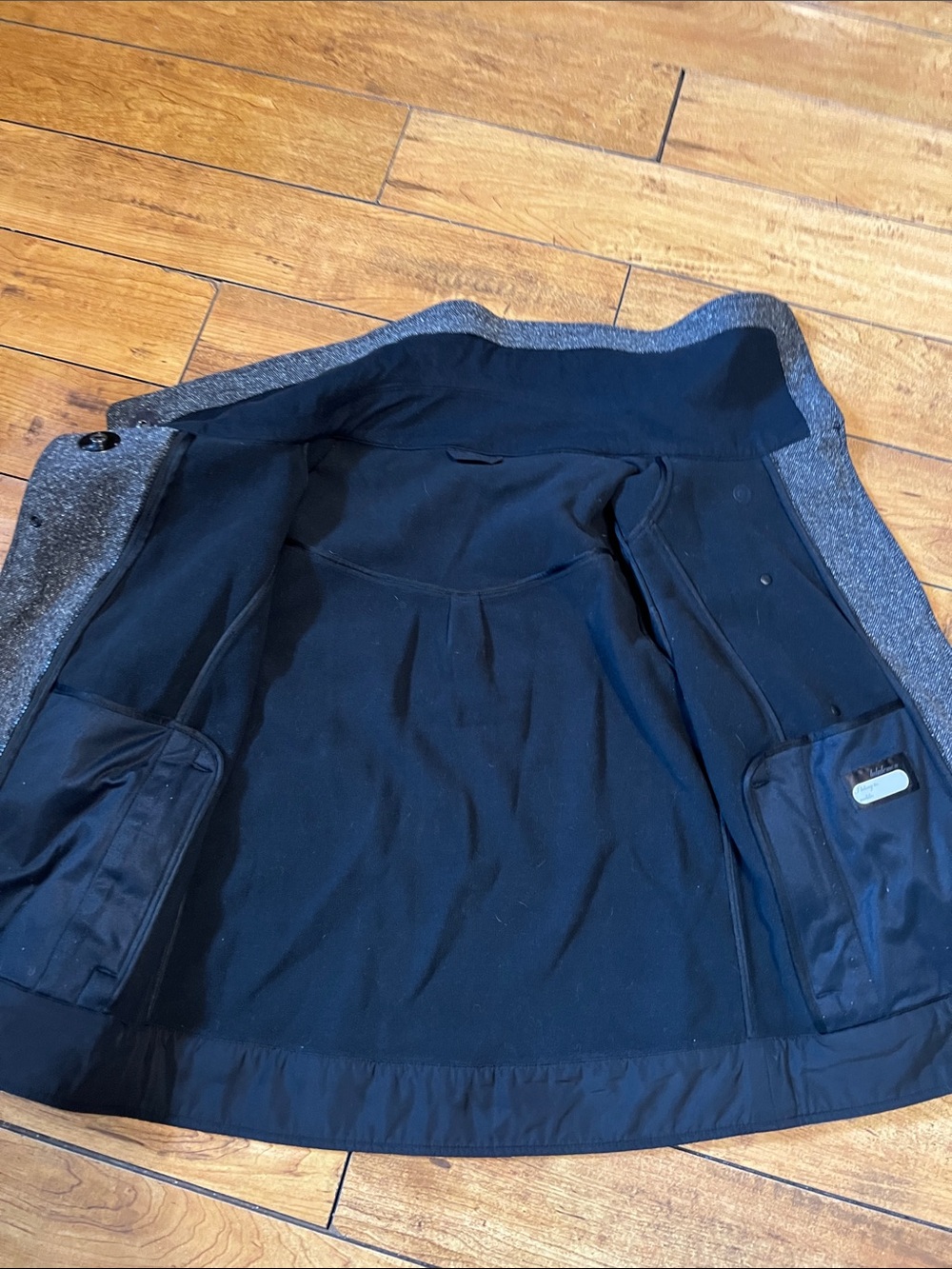 Lululemon Audrey Heather Charcoal High-Collar Button Front Jacket - Picture 6 of 9